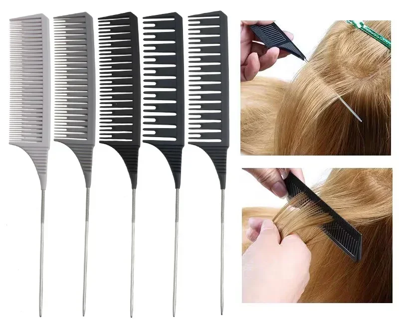 5pcs/Box Comb Hair Combs Hair Salon Dye Comb Separate Parting for Hair Styling Hairdressing Antistatic