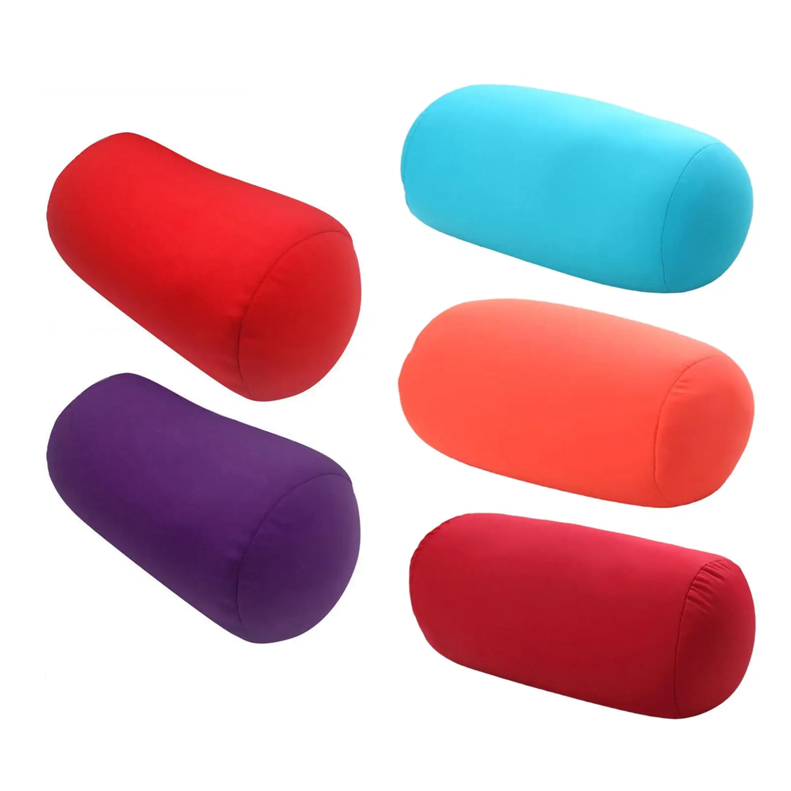 Round Roll Cylinder Bolster with Removable Washable Cover, Ergonomically