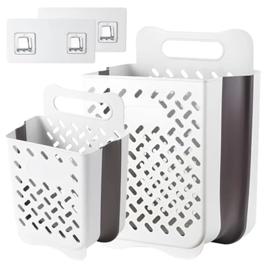 

Пластиковые складные подвесные корзины для белья с ручкой для переноски, экономящие место, прочные, для стирки и хранения.