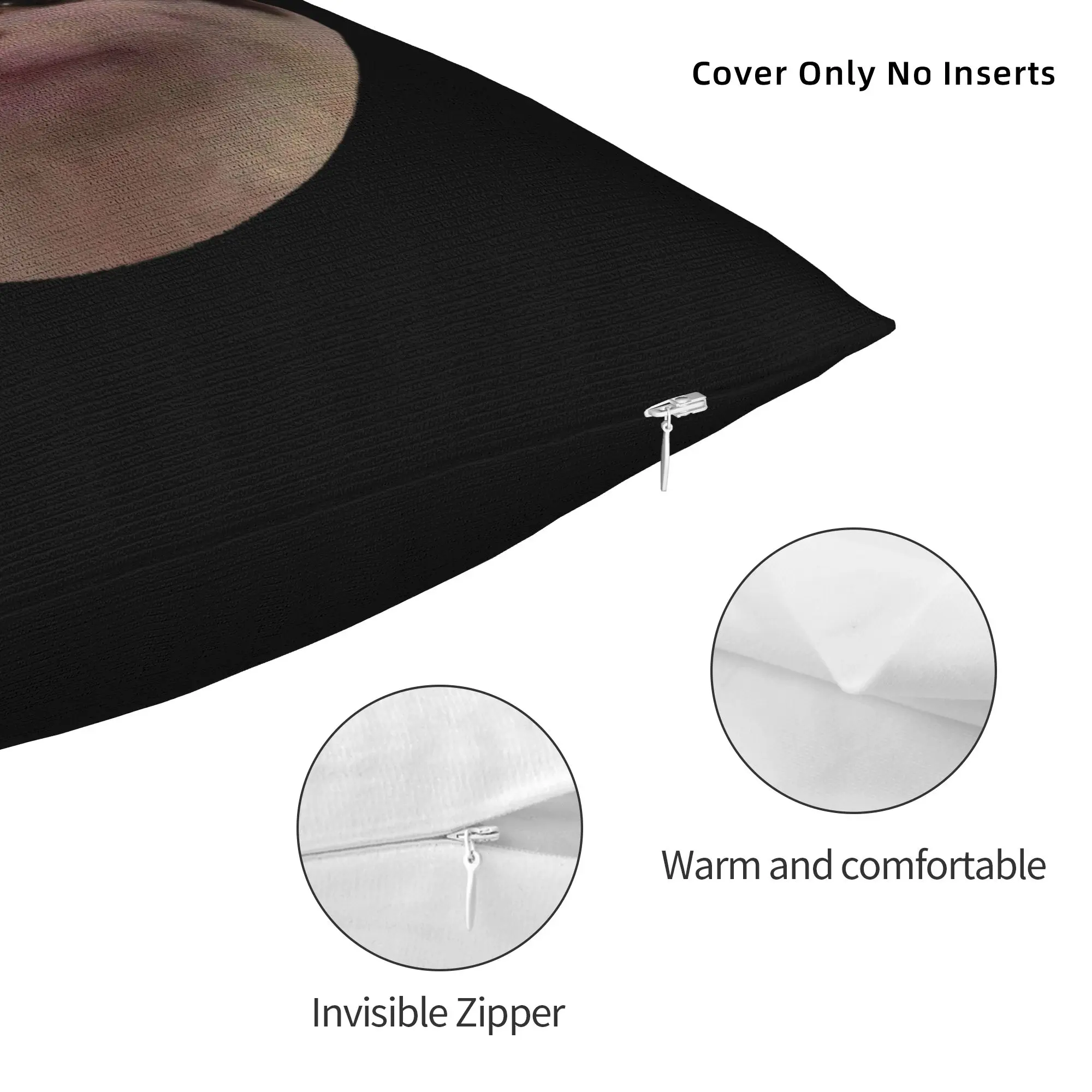 Smiling Beluga Cat Meme Pillowcase Printed Cushion Cover Decoration Internet Viral Joke Throw Pillow Case Cover Home Zippered