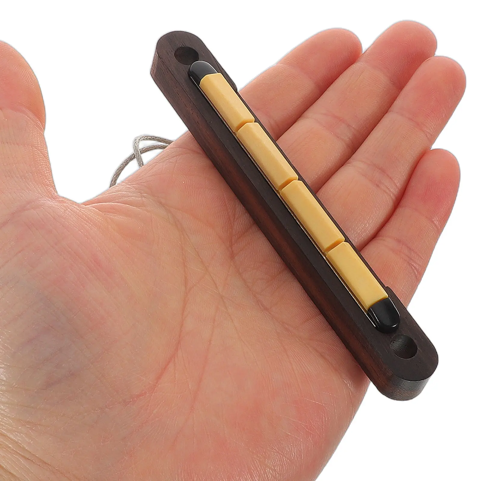 

1Set 4-String Acoustic Bass Guitar Pickup - Wooden Bridge with Under Saddle Piezo Transducer System for Amplifier Studio