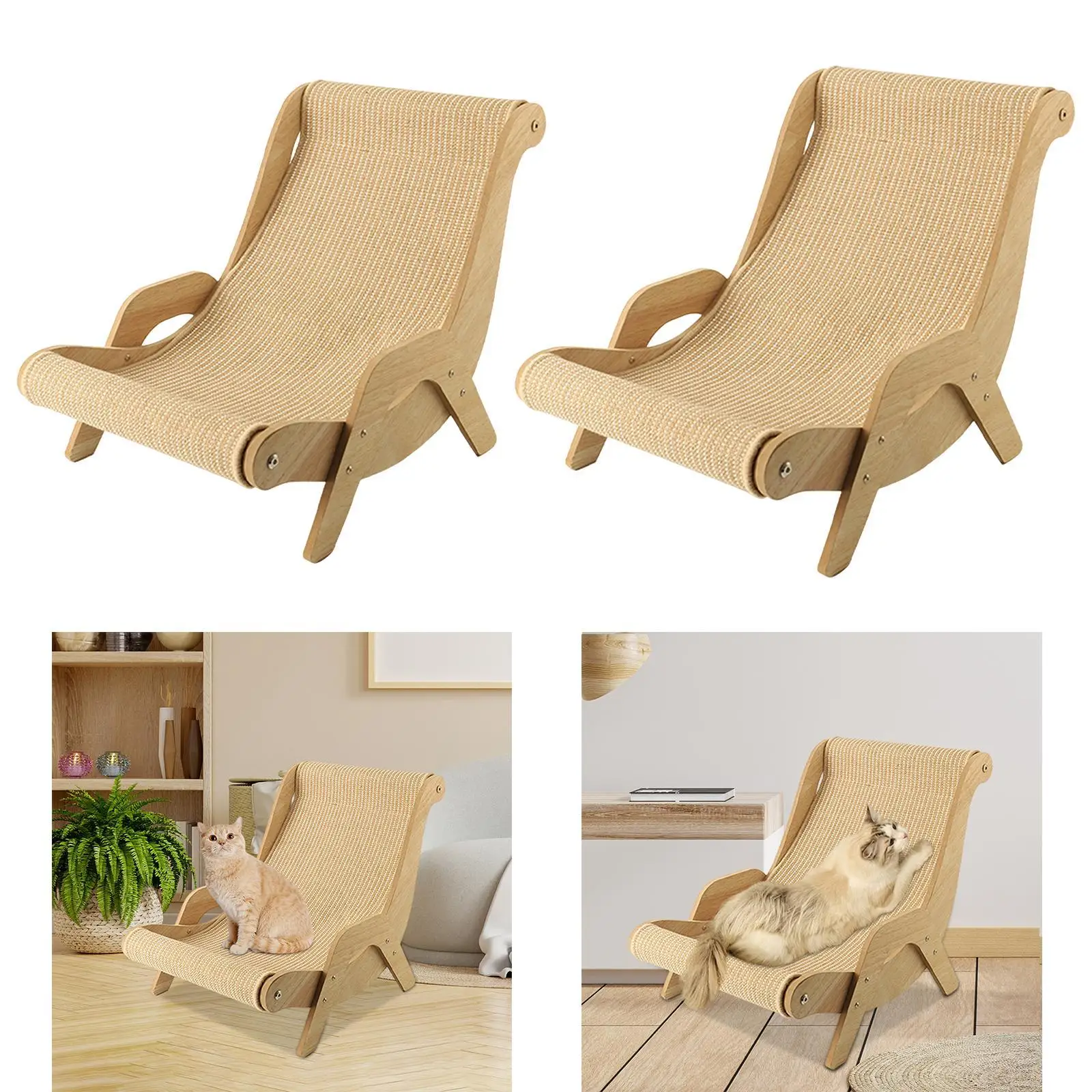 

Sisal Cat Chair Pet Furniture Cat Scratcher Sturdy Cat Lounger Cozy Cat Hammock Bed for Dog Kitty Kitten Pet Indoor Cats