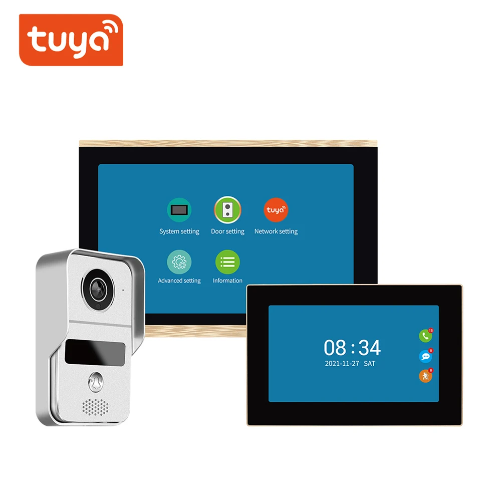 10 Inch IPS Screen Tuya APP Remote Control WIFI Video Door Phone IP Doorbell Two Way Intercom Visual Doorbell AHD Camera Chime