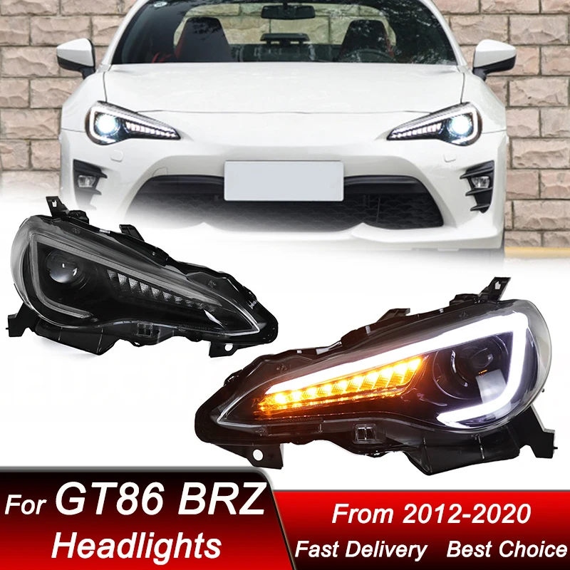

Car styling Headlights For Toyota GT86 Subaru BRZ 2012-2020 new full LED Upgrade High Configure Projector Lens Accessories Kit