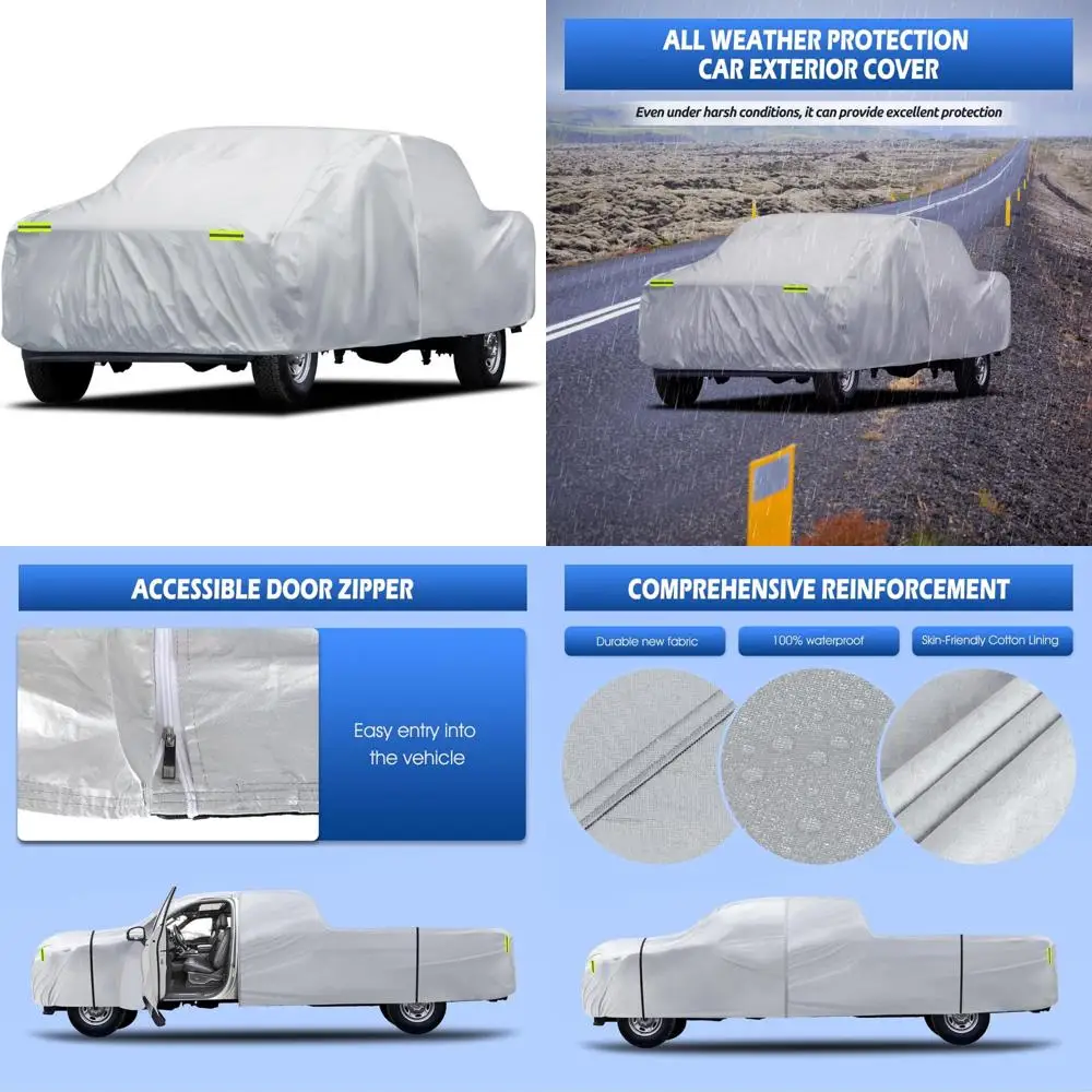 

Waterproof Weatherproof 6-Layer Truck Cover Suitable for Various Heavy-Duty Pickups Including F250/F350, Silverado, Sierra, and
