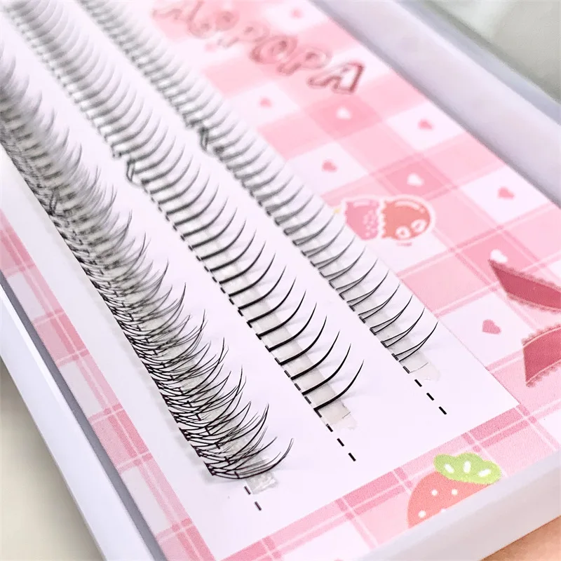 Anlinnet Fishtail + A-type Mixed Hair Five Rows Mixed Natural False Eyelashes Self-Grafting Single Cluster Eyelashes Eye Lash