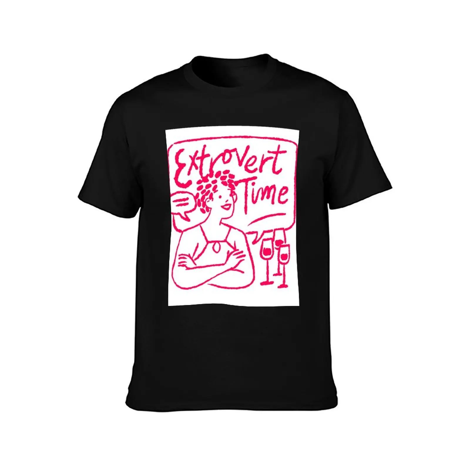 extrovert time T-Shirt Summer Print Short Sleeve Tee T-Shirt