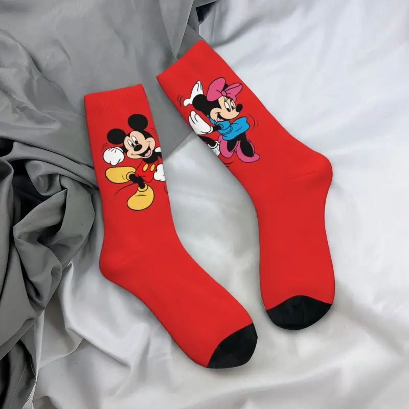 Mickey Mouse Minnie Men Women Crew Socks Unisex Cute 3D Print Disney Cartoon Dress Socks