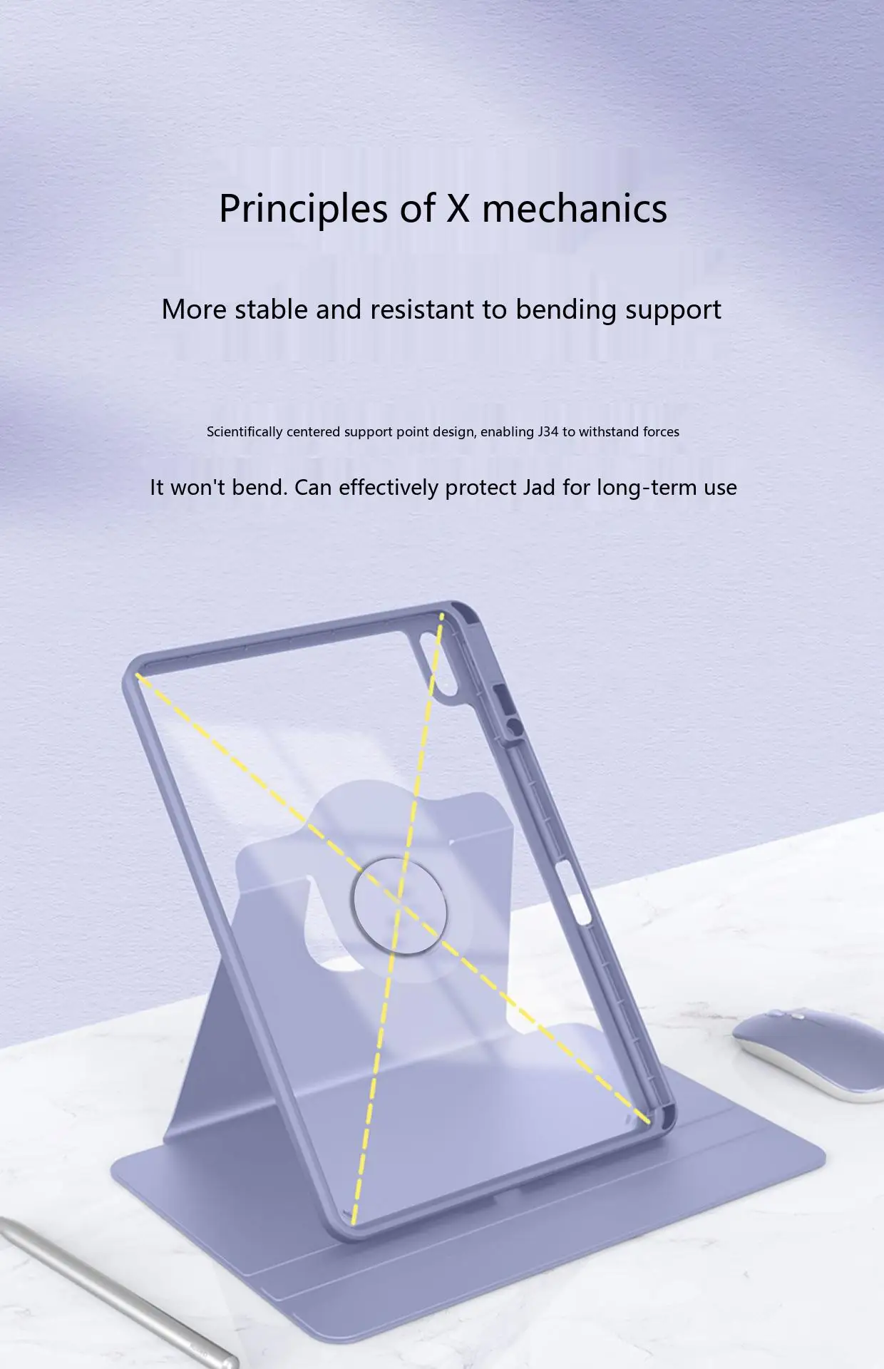 Für Xiaomi Pad Redmi Pad 12,4 12,1 11 10,6 9,7 Zoll Acryl 720° Drehbare Stoßfeste Schutzhülle mit Schlaf-/Wachfunktion – Detail 3