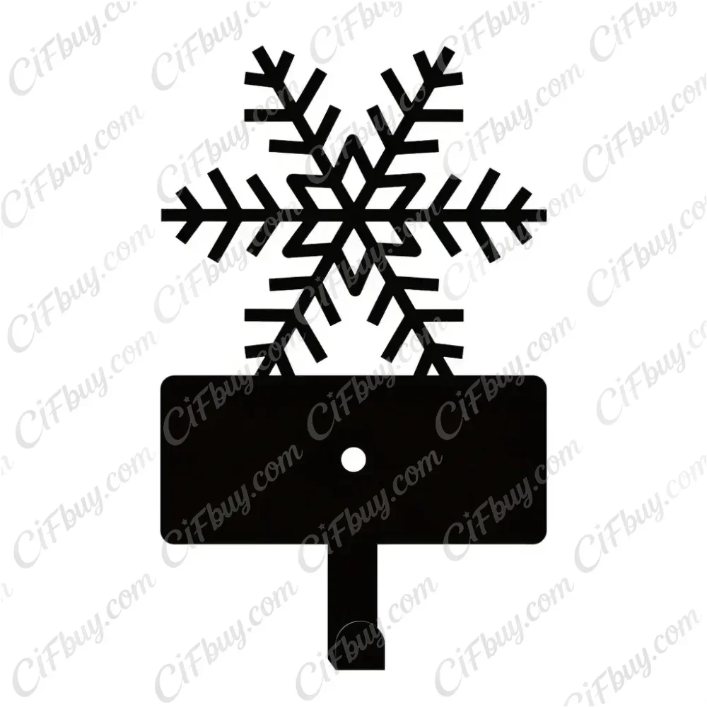 CIFbuy Metal Wall Hook Snowflake Iron Craft Key Holder Home Decor Christmas Accent Piece