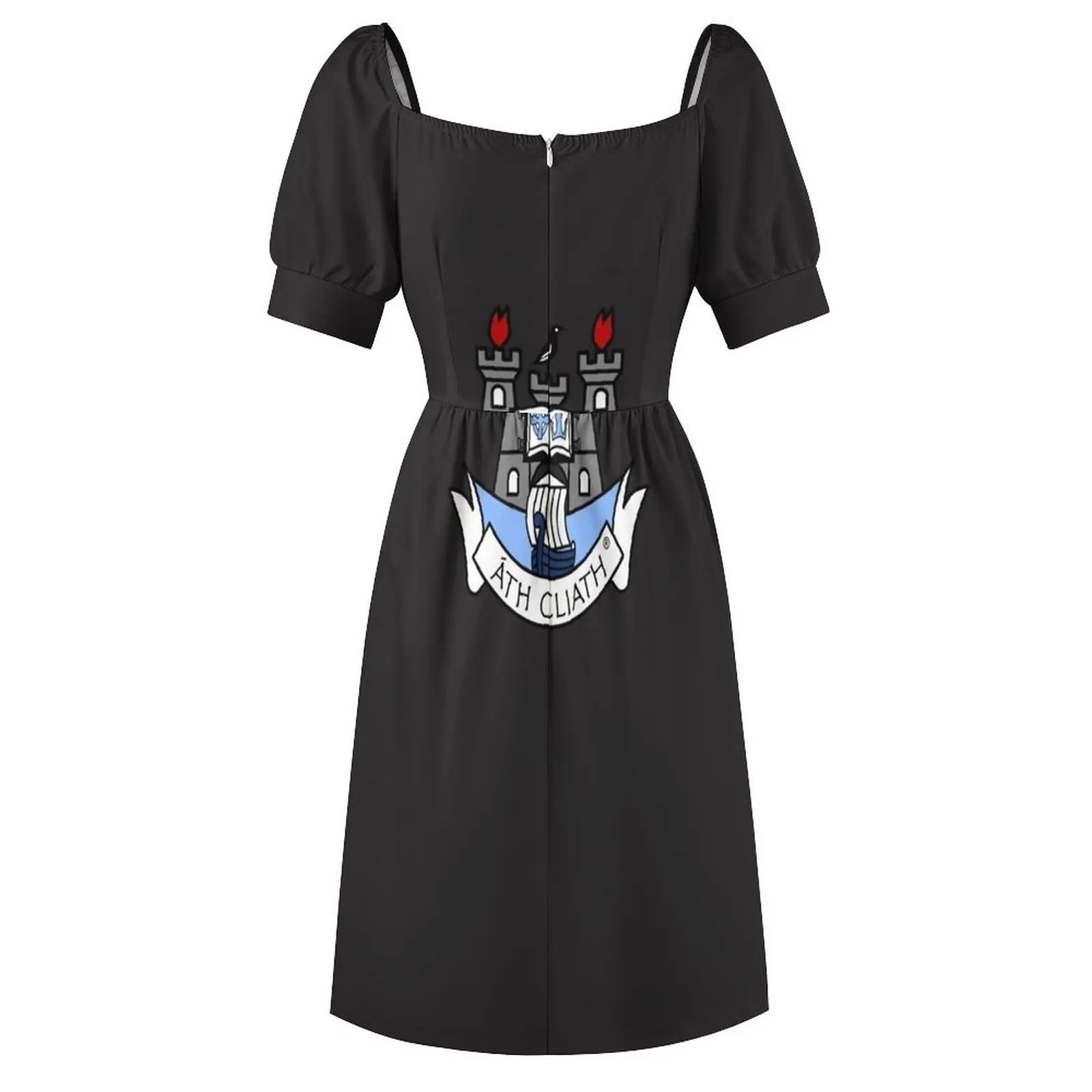 Dublin GAA Logo T-Shirt Kurzarm Kleid Kleider Damen Sommer 2025, Sommerkleider Damen 2025, Abendkleid Damenkleid