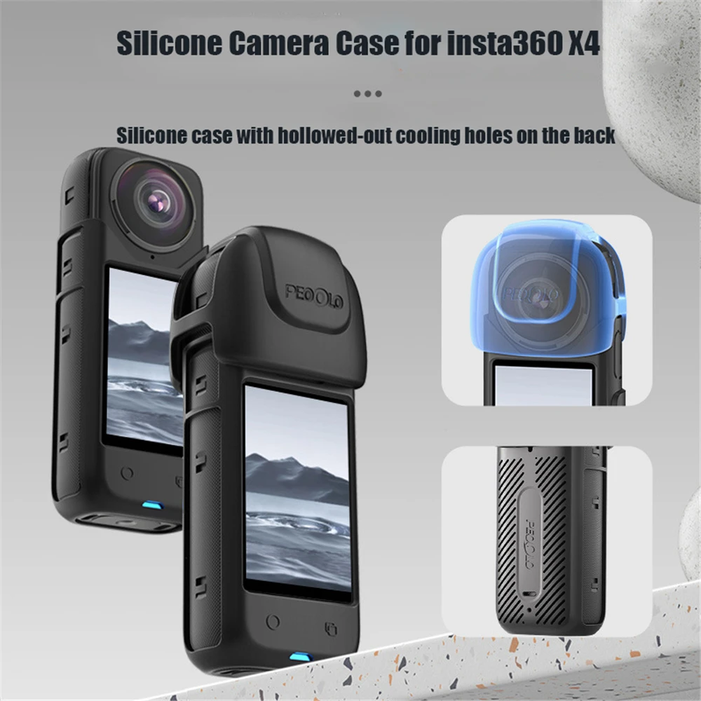 

Silicone Case For Insta360 X4 Body Lens Protective Cover Anti-Slip Anti-Scratch Soft Cover for Insta 360 X4 Camera Accessories