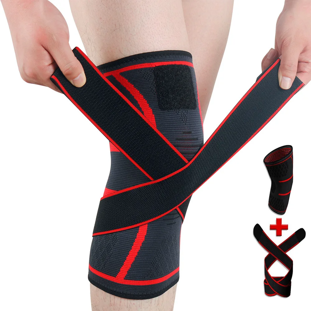 

pressurized belt knitted sports knee pads badminton running fitness knee pads outdoor mountaineering knee pads warm