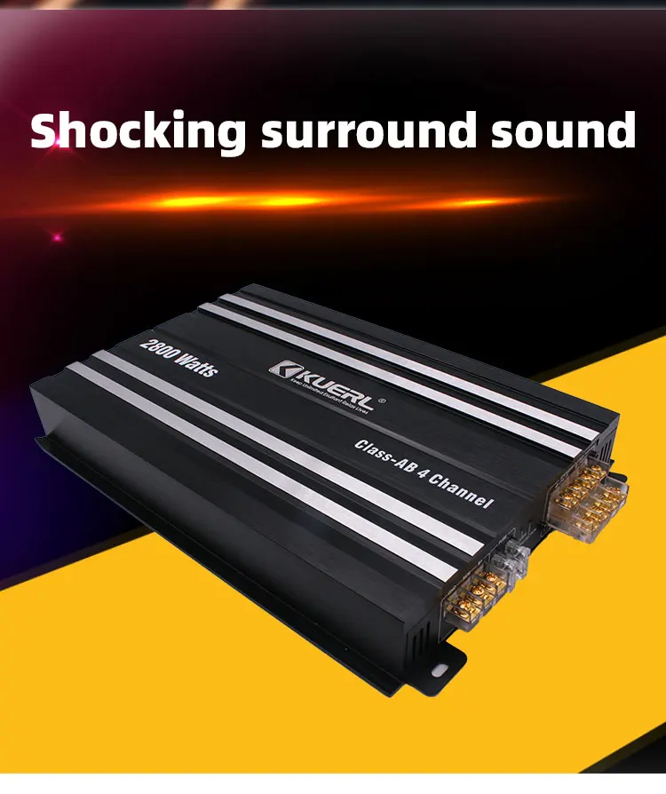 266C class AB High Power Factory Professional 12V Amplifiers 4 Channel Car Audio Power Amplifier RMS power 75W*4@4Ω/100W*4@2Ω