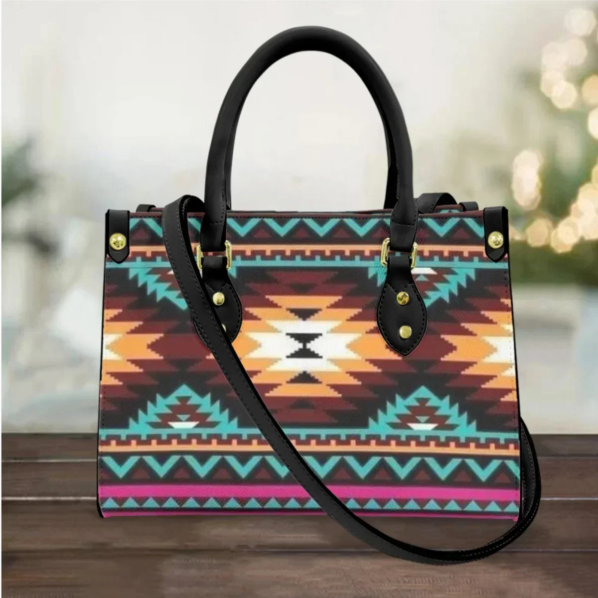 

Handbags Women Luxury Brand 2024 Tribal Folk Design Fashion Female Crossbody Bags Casual Leather Girls Tote Shoulder Bag Mujer