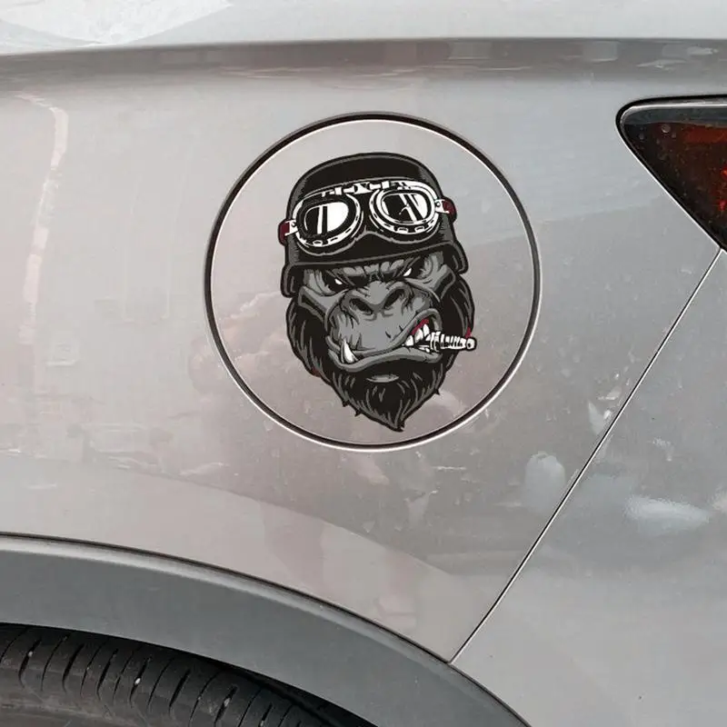 Car Stickers Orangutan Cracked Surfaces Decals Roaring Monkey automotive decals Adhesive Sticker for vehicle bumper decals