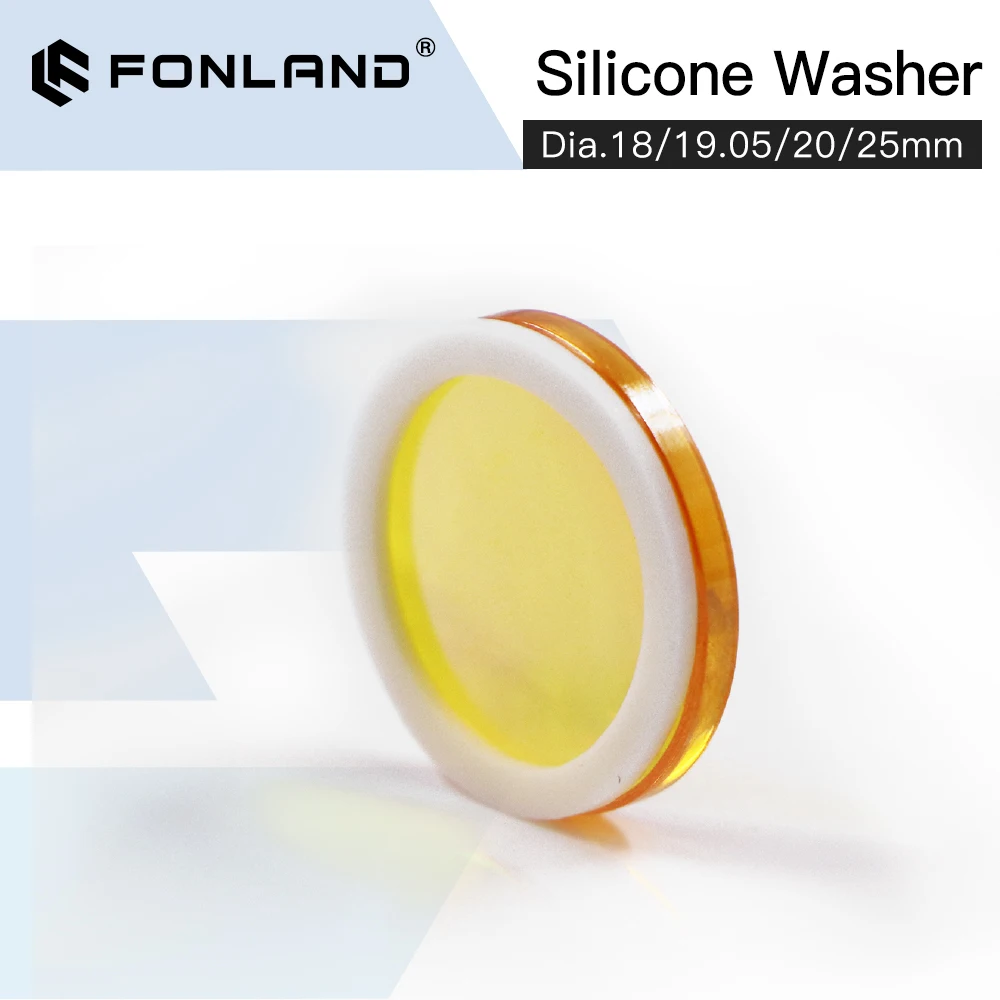 Fonland Focus Lenses Silicone Washer Dia.18 19.05 20 25mm Material Protective Gaskets for CO2 Laser Focusing Lens Mirrors