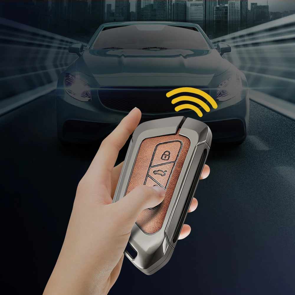 سبائك الزنك سيارة مفتاح القضية غطاء شل فوب لشركة فولكس فاجن فولكس فاجن جولف 8 MK8 ID3 ID.4 كوبرا سكودا اوكتافيا A8 مقعد ليون MK4 اكسسوارات #3