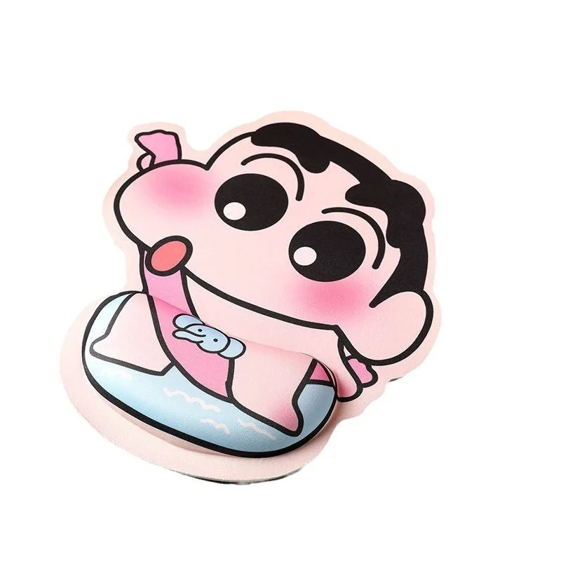 Bonito Crayon Shin-Chan Wrist Mouse Pad para senhoras e homens, brinquedo acessório para descanso de mão dos desenhos animados, teclado do Office Laptop