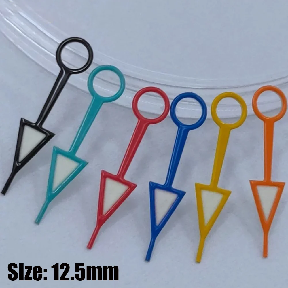 إكسسوارات الساعة مؤشر GMT مؤشر مضيء مناسب لساعة حركة NH34 أجزاء إصلاح أسود أزرق أحمر أصفر برتقالي أرجواني