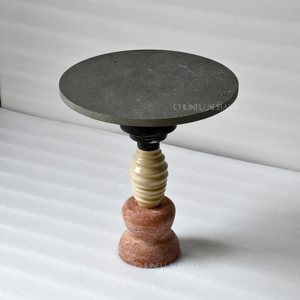 Custom Scandinavian Antique Limestone Coffee Table BJ4330 Easy to Assemble, Living Room Bedroom Apartment Hotel