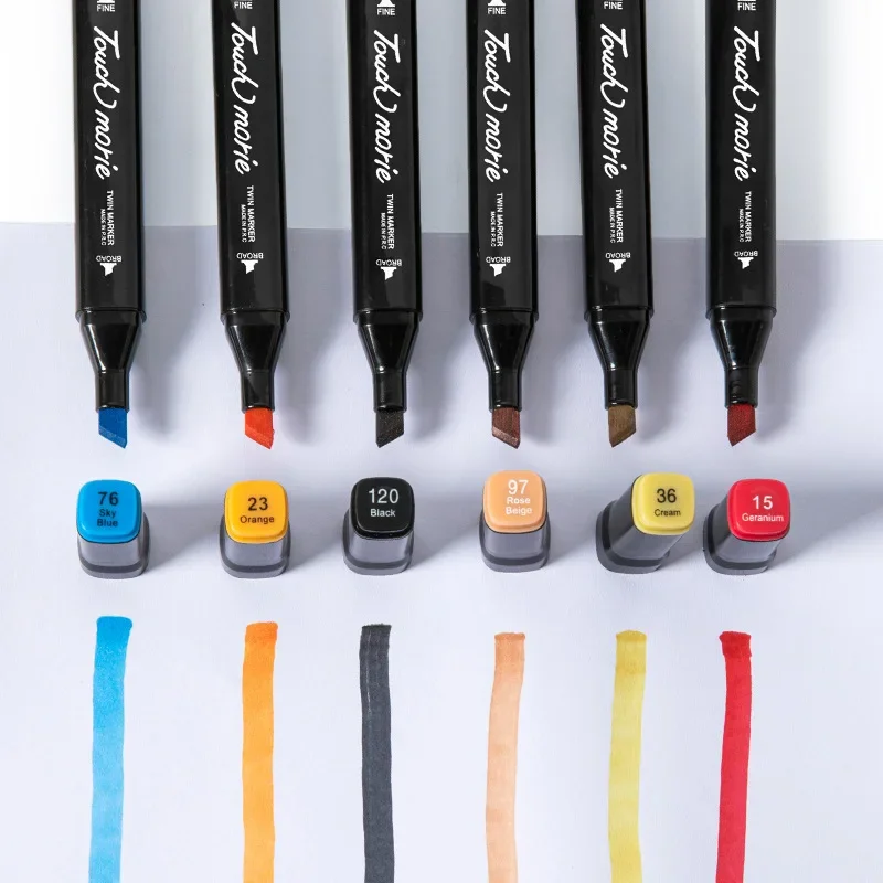 48-colors Marker Pen Set Large-capacity Black Portable Storage Bag Student Animation Design Art Painting