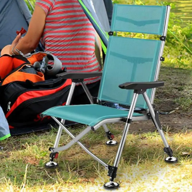 Folding Camping Chair Outdoor Reclining Comfortable And Breathable Lightweight Sun Chairs In Aluminum Alloy Material For Camping