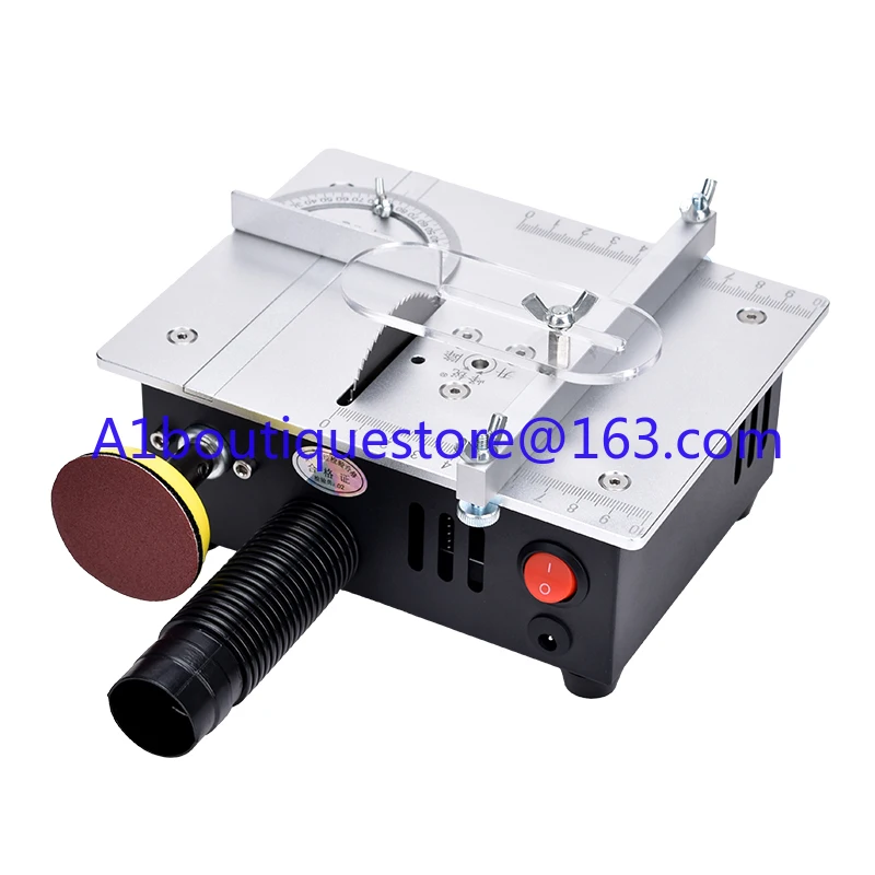 

Electric Woodworking Lathe with Vacuum Hose Slicer Mini Table Saw
