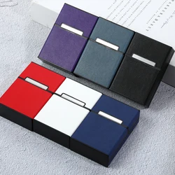 Black Red Blue Purple Plastic PU Leather Flip Cigarette Case Box Holder For Woman Men's Gift Smoking Accessories