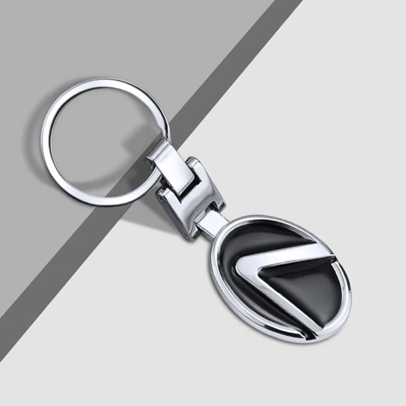 1Pcs Metal Car Keychain Pendant Key Ring Accessories For Lexus LS LC RZ IS250 ES300 GS350 CT200h GX460 LX570 RX500h NX300 IS300