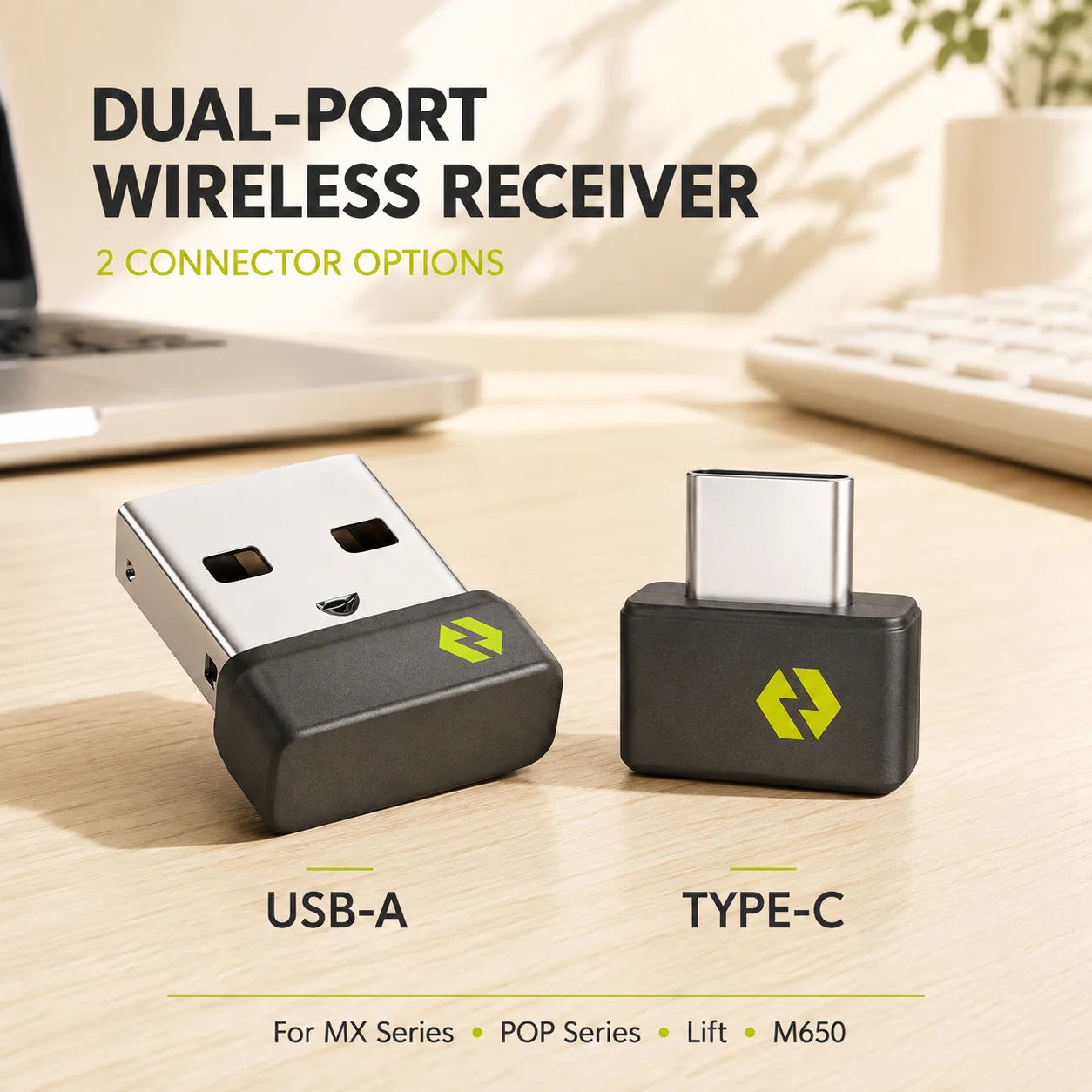 USB Receiver For Logitech Bolt Adapter - Multi Device Receiver For MX Keys Mini, POP Keys Keyboard / Mouse,K860,M650,MX Master3s