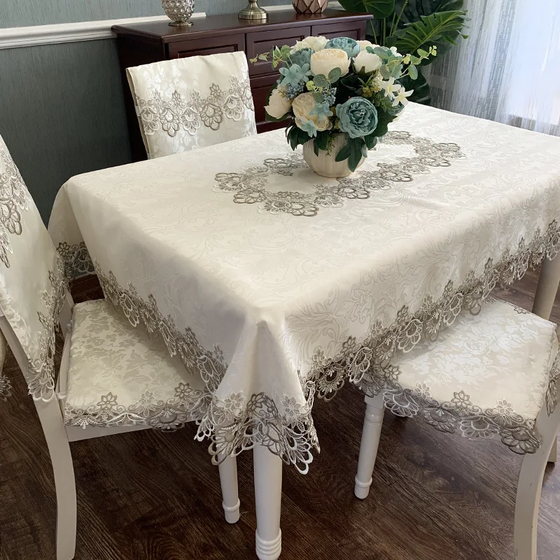 

Home Fabric Lace Coffee Table Cabinet Dust Cover Tablecloth Sideboard Cover Rectangular Coffee Table Cloth Dining Table Cloth