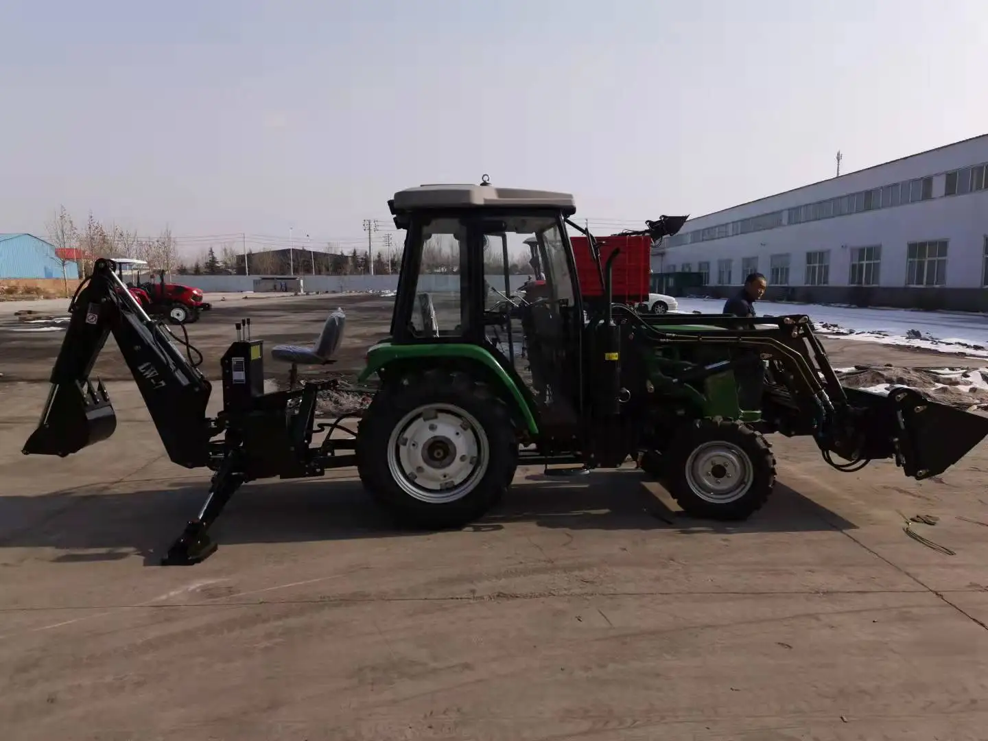 Small Garden Tractors With Backhoe and Front Loader Small Plow Mini Farm Equipments Machinery
