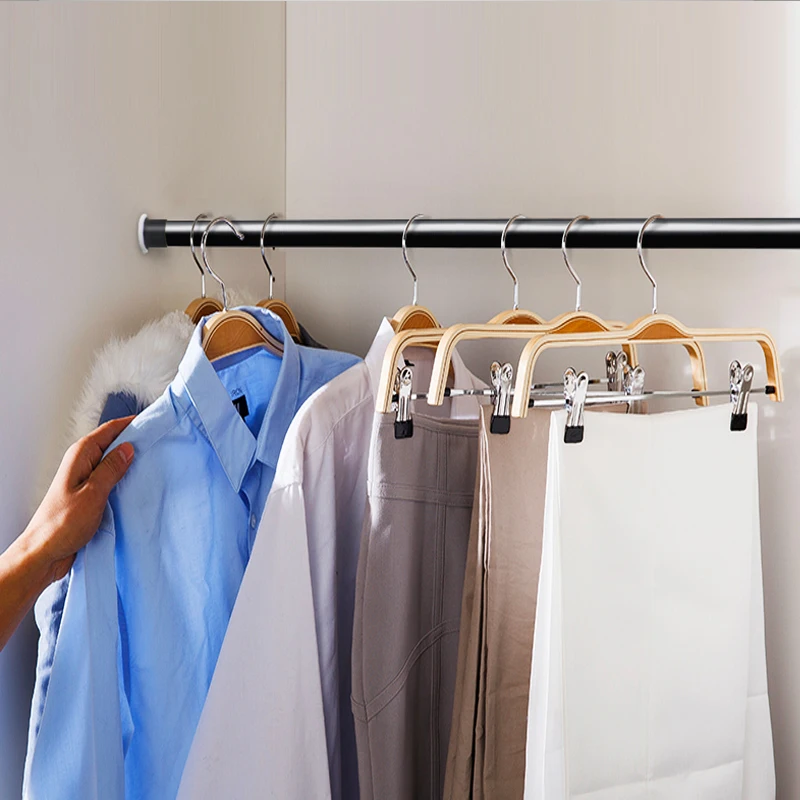 No-Drill Adjustable Clothesline Rod Bedroom Curtain Rod Bathroom Shower Curtain Rod Wardrobe Support Rod Straight Bar Shape