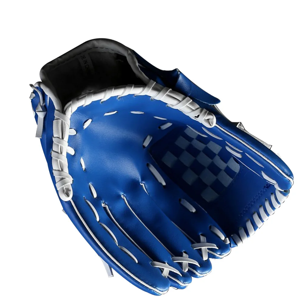 

1Pcs Baseball Glove Thicken PU PVC Infield Pitcher Glove for Training Baseball Softball Sports Adolescents Men Women Blue 10.5