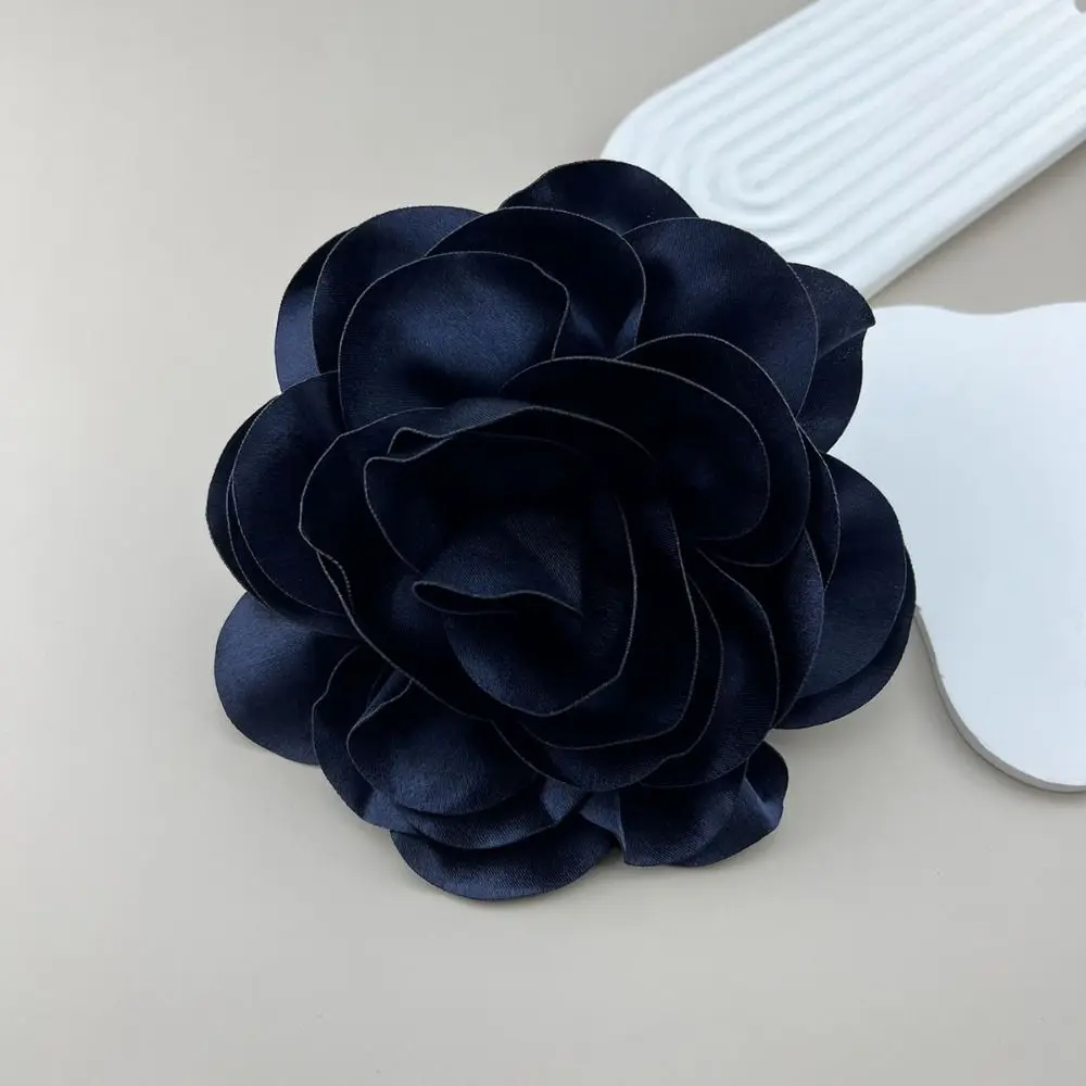 Versatile 19CM Brooch French Large Flower Lapel Pin Satin Ornamental Pin