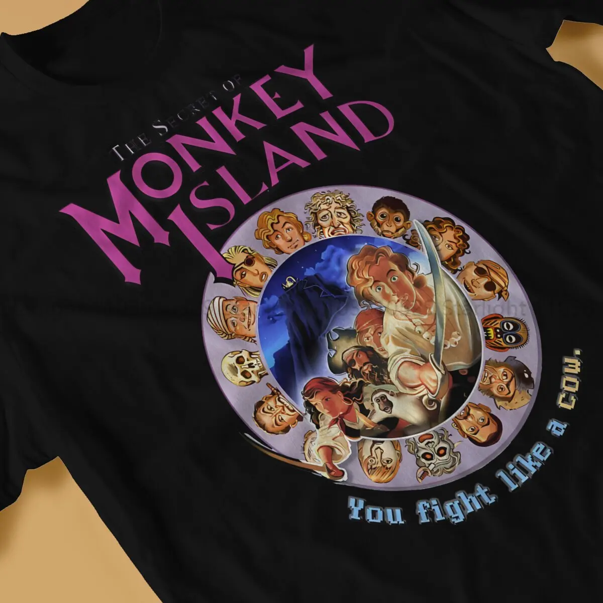 Secret Of Monkey Island TShirt For Male Commodore C64 Clothing Novelty T Shirt Comfortable