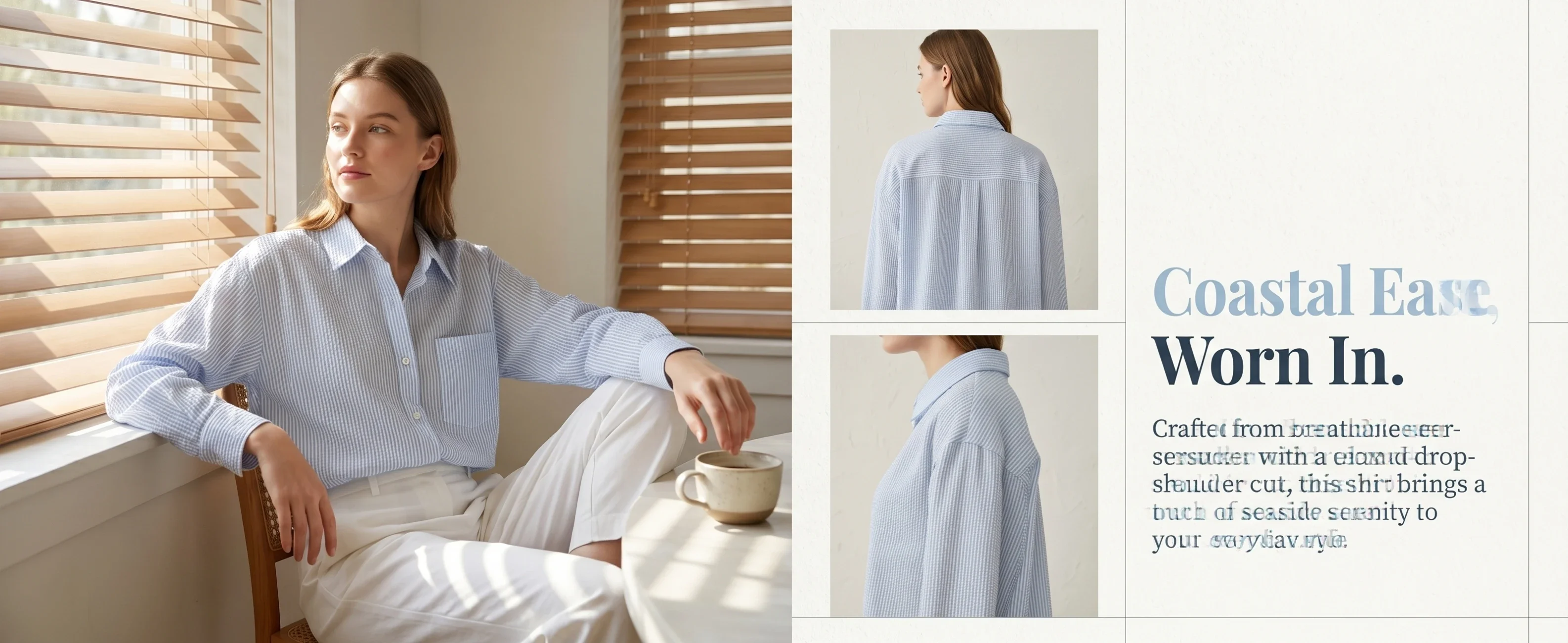 Rosa Fera Damen Gestreiftes Hemd mit Knöpfen, Langarm, Locker Geschnitten, Lässige Büro-Bluse – Detail 2