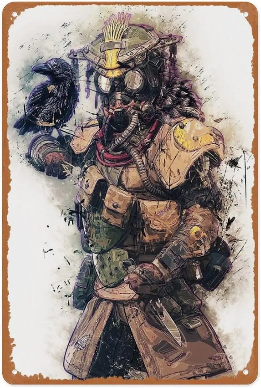 Retro Game Metal Sign - Apex Legends Bloodhound -  Video Game Wall Art | Console Classic Decor for Gaming Dens