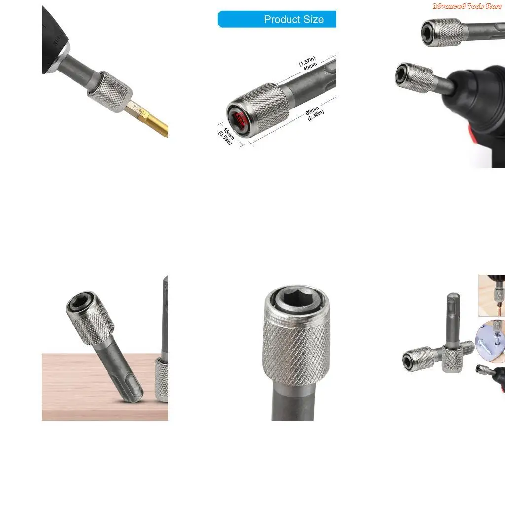 2Pcs 1/4inch Socket Adapter Drill Bit Set Nut Driver Power Extension Impact Hexagonal W91B