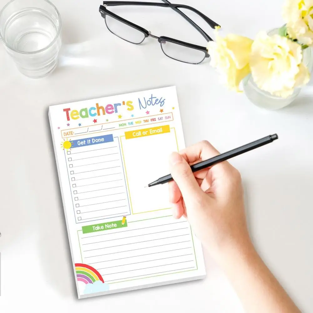 

Блокнот для учителя в богемном радуге со спицами дел, контактный журнал и заметки, вдохновляющий планировщик, креативная книга на каждый день