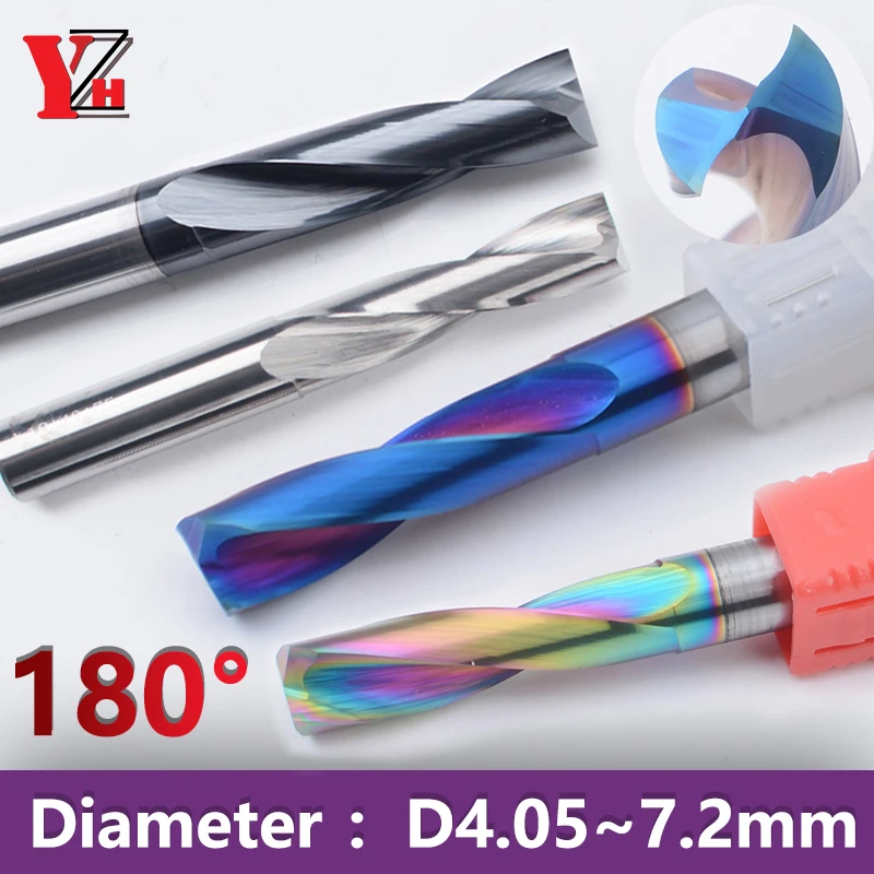 

YZH D4.05~7.2mm Carbide Flat Drill 180° HRC65 HRC55 HRC50 Countersunk hole/Inclined surface/Cross hole External Cooling