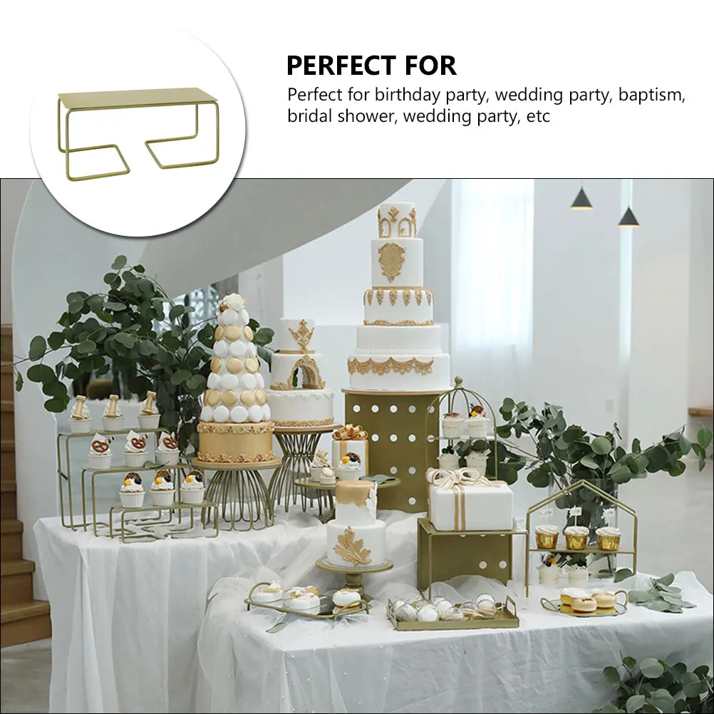 

Eco Friendly Wedding Party Cake Stand Display Rack for Dessert Cupcake Fruit Iron Material Elegant Modern Design Bridal Shower