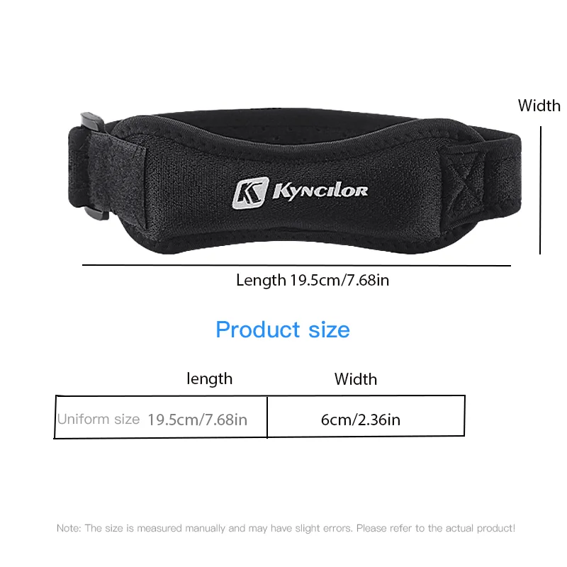 2PC Patella Kneecap Band Adjustable Silica Gel Knee Tendon Strap Protector Knee Pad Running Sports Cycling Gym Knee Support - Detail Angle #06