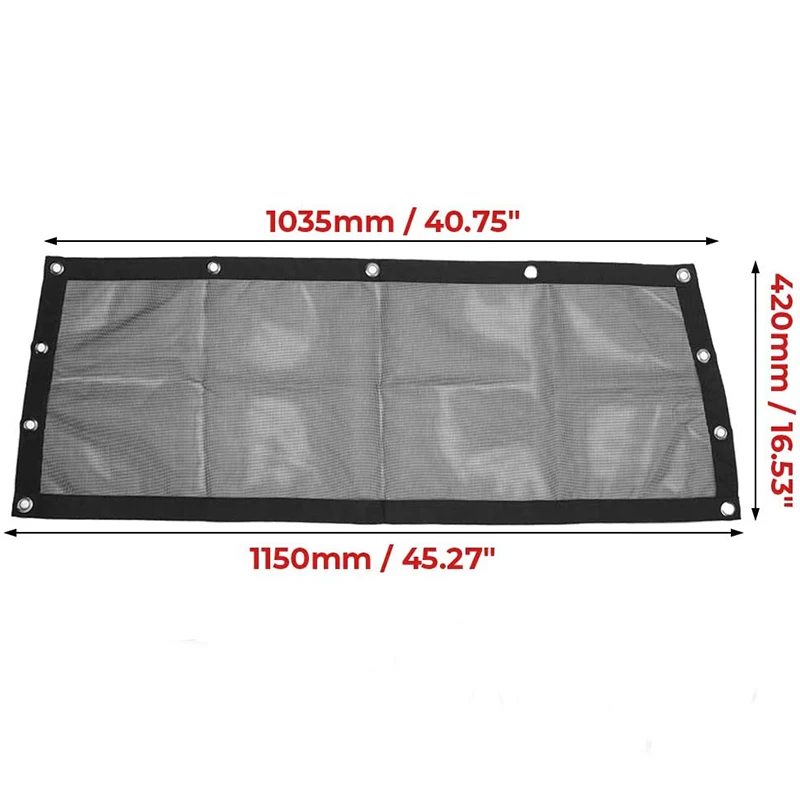 Soft Mesh Shade Net UTV Rear Window Net For Polaris RZR 570 800 1000 900 RZR XP Turbo 2015-2022 (2 Seater)