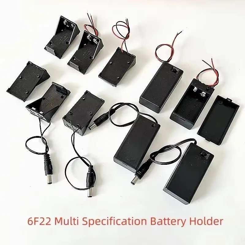 

20PCS 9V Battery Holder Storage Box with Wires Lead 9Volt PP3 6F22 ON/OFF Switch Case for Battery