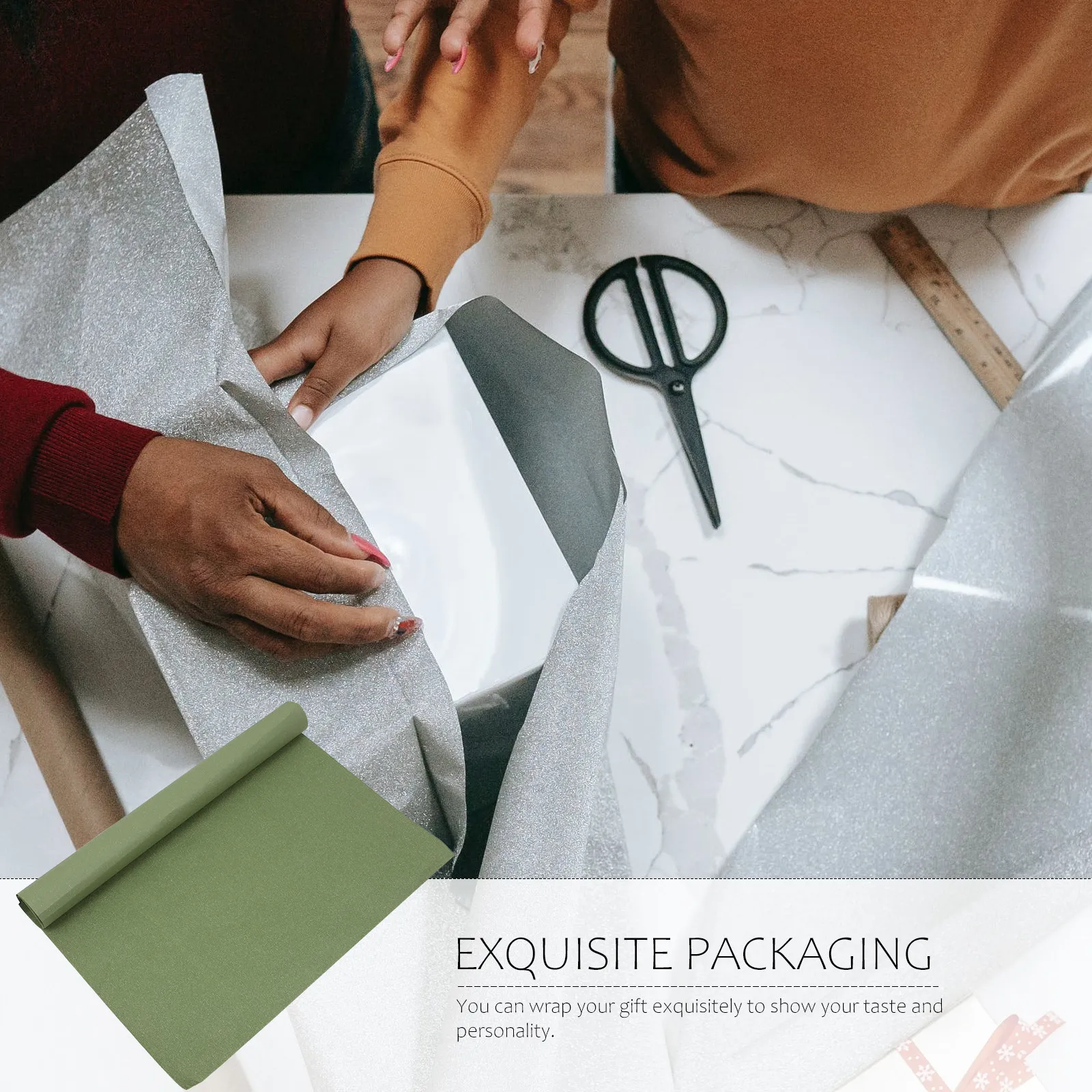 1Sheet Elegant Simple Packing Paper Sheet Lightweight Compact Wrapping Paper for Gifts Flower Arrangements Tea Boxes Books Art