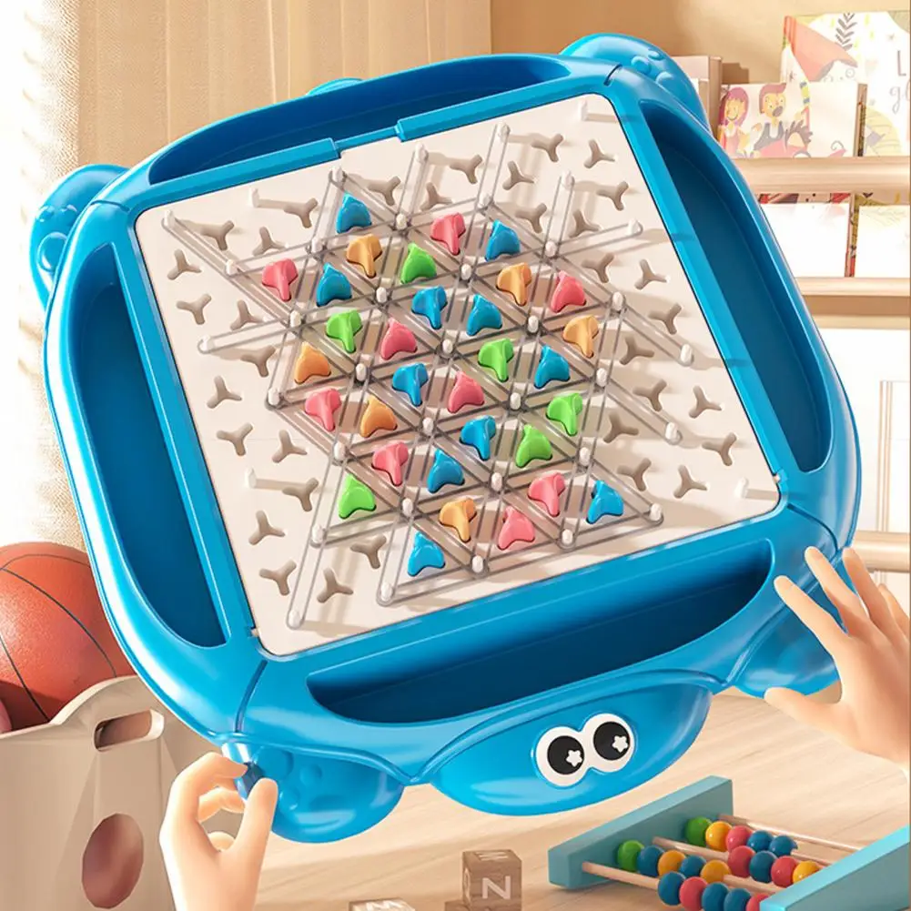 Kids Pegboard Game Children Board Game Educational Triangle Board Game for Kids Geometry Learning Toy with Logic Training