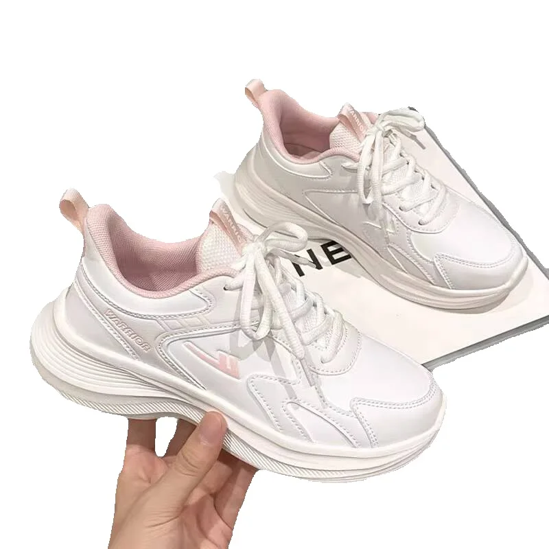Weiße Leichte Damen Sneaker Für Walking Und Freizeitsport_voghion.com