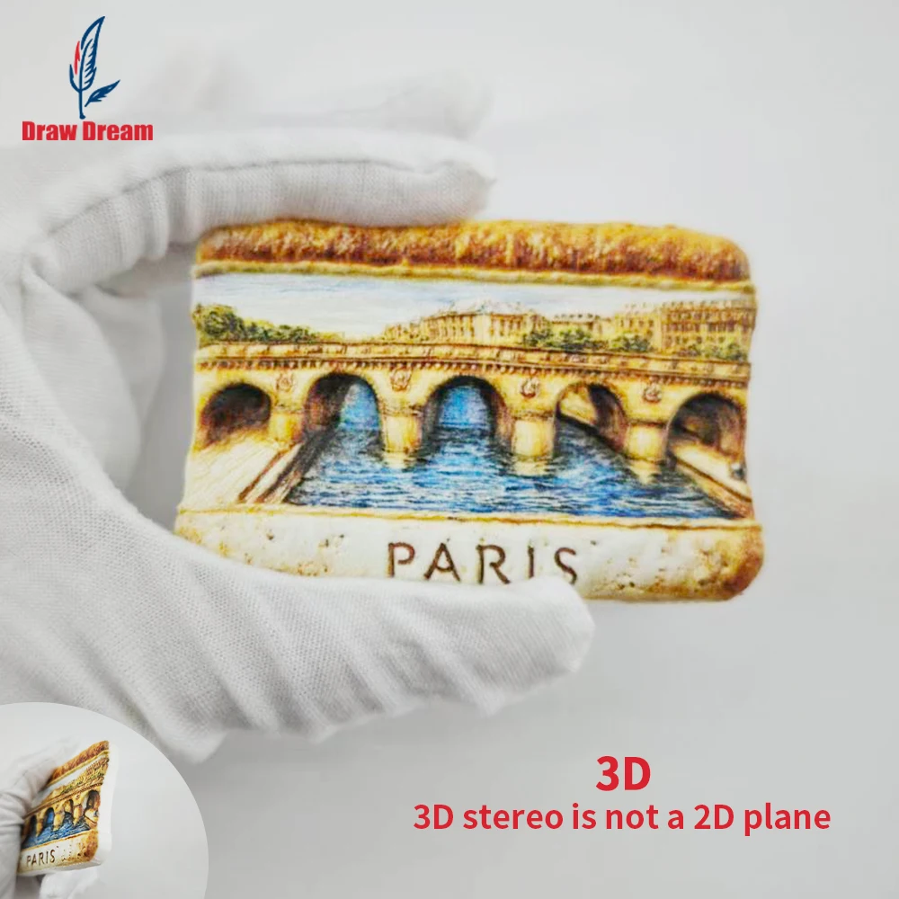 1 Stück Paris Kreativer 3D-geprägter Kühlschrankmagnet, Weltreise-Souvenir-Kollektion, geeignet für Heim- und Bürodekoration, personalisierter exklusiver Reise-Souvenir-Magnet, Kühlschrankmagnet,